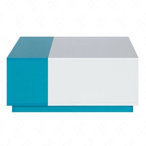 Stolik Mobi biały / turkus funkcjonalny mebel do pokoju młodzieżowego