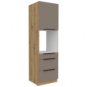 Słupek kuchenny Fiuggi Ar 60 DPS-210 3S 1F szafka z szufladami do zabudowy piekarnika fronty wykonane w technologii anti fingerprint