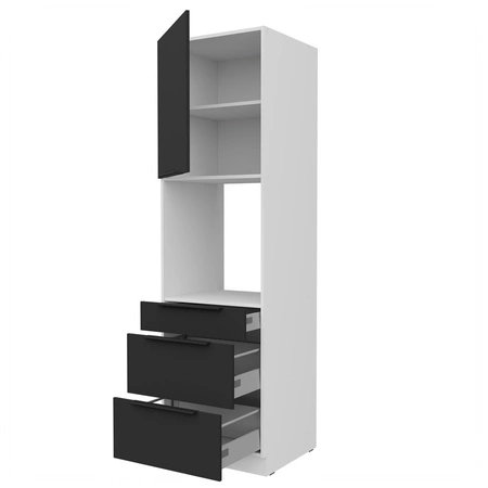 Słupek kuchenny Alatri Wh 60 DPS-210 3S 1F szafka z szufladami do zabudowy piekarnika fronty wykonane w technologii anti fingerprint