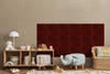 Panel tapicerowany Quadra 40x40 cm bordowy stylowy panel ścienny kwadrat welurowa tkanina modne wykończenie każdej aranżacji