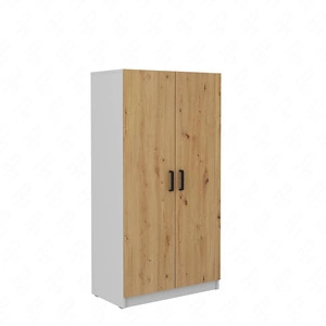 Szafa Makana 80 cm jasny szary / dąb artisan funkcjonalny mebel do pokoju młodzieżowego lub biura