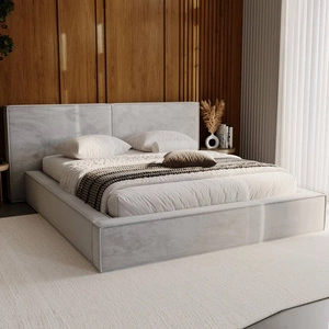 Łóżko tapicerowane Palise 180x200 szary popiel stylowe łóżko z pojemnikiem na pościel wygodny zagłówek zachwyca eleganckim designem