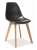 Krzesło kuchenne Moris 37x46 cm czarne nowoczesne oraz funkcjonalne krzesło z drewnianymi nogami