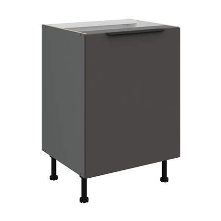 Zestaw mebli kuchennych Aversa Ant 300 cm stylowe szafki kuchenne z frontami wykonanymi w technologii anti fingerprint metalowe uchwyty