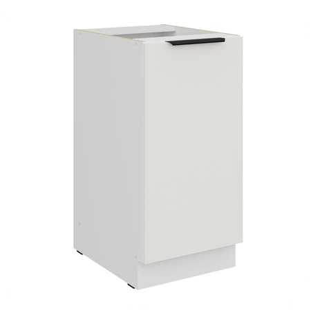 Zestaw mebli kuchennych narożny Corato Wh 290x230 cm stylowe szafki kuchenne z frontami wykonanymi w technologii anti fingerprint