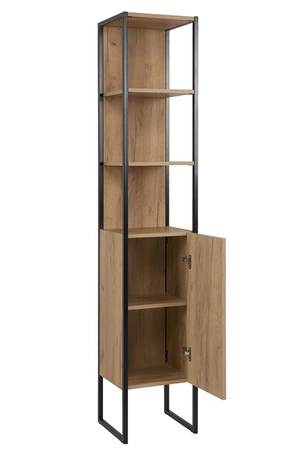 Słupek łazienkowy Brooklin 36 cm dąb craft złoty nowoczesny design szafki do łazienki podkreślony wyrazista kolorystyką