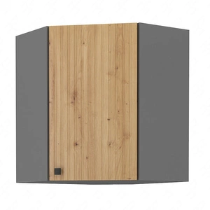 Szafka kuchenna narożna wisząca Antri 60x60 GN-72 1F lamelowy front szafka odporna na działanie wilgoci i uszkodzenia