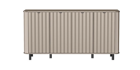 Komoda Novado 177 cm clay grey stylowa komoda o ponadczasowej elegancji z dekoracyjnymi frezowanymi frontami