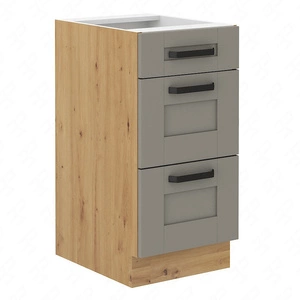 Szafka kuchenna stojąca z szufladami Linosa 40 D 3S BB szafka odporna na parę wodną wysoką temperaturę i rozlaną ciecz