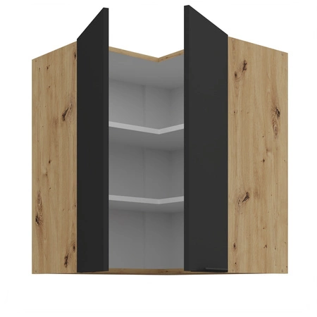 Szafka kuchenna narożna wisząca Alatri Ar 60x60 GN-72 2F odporna na uszkodzenia wykończenie frontów w technologii anti fingerprint