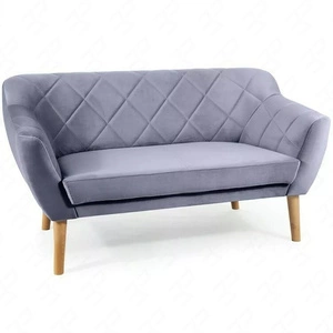Sofa Karo szara prosta i stylowa sofa wpisująca się w każdą aranżację sofa z drewnianymi nogami w kolorze bukowym