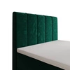 Łóżko kontynentalne Casey 120x200 butelkowa zieleń w nowoczesnym skandynawskim stylu z tapicerowanym zagłówkiem łóżko z pojemnikiem