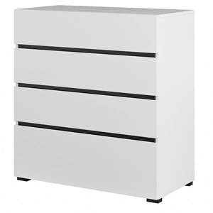 Komoda z szufladami Cross 80 cm biała stylowy design komody do sypialni prosta forma w nowoczesnym wydaniu