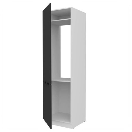 Słupek kuchenny Alatri Wh 60 LO-210 2F szafka do zabudowy lodówki fronty wykonane w technologii anti fingerprint uchwyty krawędziowe