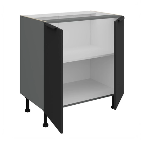 Szafka kuchenna stojąca z półką Alatri Ant 80 D 2F BB szafka odporna na uszkodzenia wykończenie frontów w technologii anti fingerprint