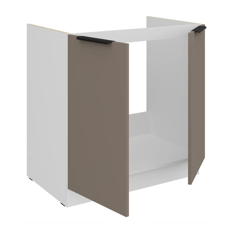 Zestaw mebli kuchennych narożny Fiuggi Wh 290x230 cm stylowe szafki kuchenne z frontami wykonanymi w technologii anti fingerprint