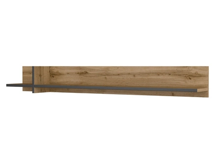 Półka Cross 180 cm dąb wotan prosta forma w nowoczesnym wydaniu praktyczna półka na ścianę do salonu jadalni lub pokoju dziennego