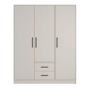 Szafa Caspe 150 cm beżowa nowoczesny design wykończenie ABS oraz aluminiowe uchwyty
