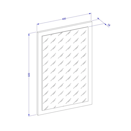 Lustro wiszące Cross 60x40 cm ciemny beżowy funkcjonalny dodatek do przedpokoju lub garderoby nowoczesny design