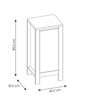 Szafka łazienkowa Classic 40 cm dąb romański szafka do łazienki w stylu klasycznym odporna na uszkodzenia i działanie wilgoci