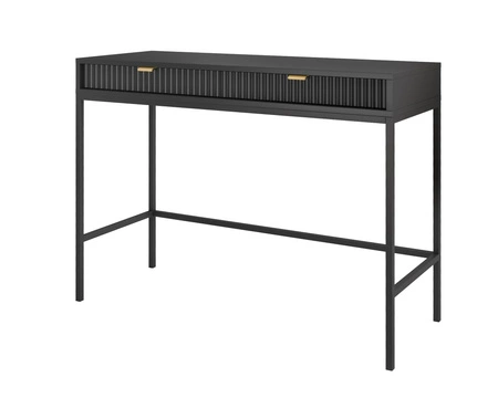 Konsola Lovro czarna z szufladami stylowy oraz funkcjonalny mebel do przedpokoju salonu czy biura