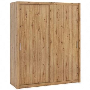 Szafa przesuwna Rico 180 cm dąb artisan funkcjonalny mebel klasyczna forma idealna szafa do sypialni garderoby lub przedpokoju