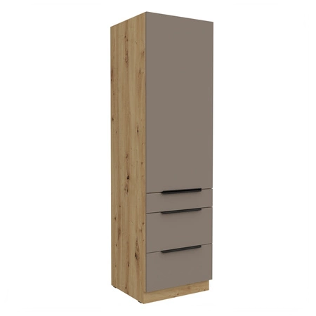 Słupek kuchenny Fiuggi Ar 60 DKS-210 3S 1F szafka kuchenna odporna na uszkodzenia wykończenie frontów w technologii anti fingerprint