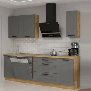 Zestaw mebli kuchennych Asti 230 cm szafki doskonale prezentują się we wnętrzach klasycznych oraz nowoczesnych