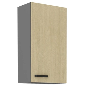 Szafka kuchenna wisząca Chevron 50 G-90 1F front z ozdobnym dekorem jodełki szafka odporna na działanie wilgoci i uszkodzenia