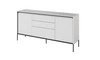 Komoda z szufladami Trend 166 cm biała funkcjonalna komoda o wyjątkowym designie ryflowane fronty z subtelnym oświetleniem