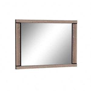 Lustro wiszące Dallas 115x82 cm dąb truflowy / czarny prostokątne lustro w ramie idealny dodatek do przedpokoju sypialni lub garderoby