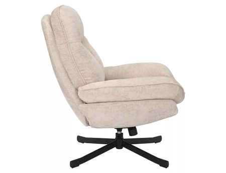 Fotel Harper beżowy funkcjonalny oraz nowoczesny fotel obrotowy z metalowymi nogami komfortowy podczas wypoczynku