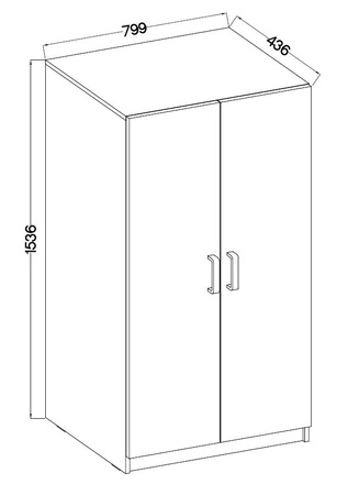 Szafa Makana 80 cm dąb artisan funkcjonalny mebel do pokoju młodzieżowego lub biura