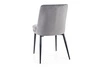 Krzesło tapicerowane Kayla szare nowoczesne oraz funkcjonalne krzesło do jadalni z metalowymi nogami 