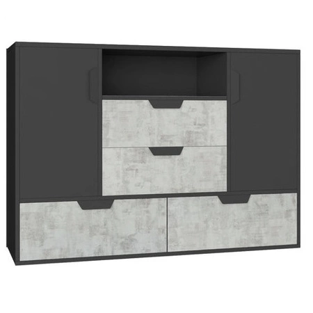 Zestaw mebli dziecięcych Nano 2 grafit / enigma idealna propozycja do pokoju młodzieżowego w modnym stylu