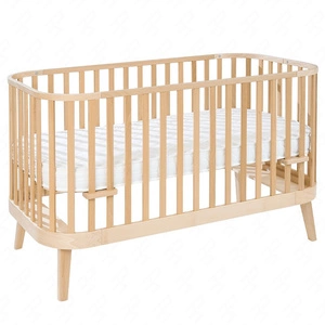 Łóżeczko niemowlęce z materacem Prince 140x70 cm sosnowe eleganckie łóżeczko do pokoju niemowlęcego z nutą stylu skandynawskiego