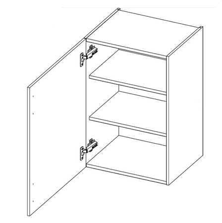 Szafka kuchenna wisząca Lumia 45 G-72 1F szafka odporna na parę wodną rozlaną ciecz i wysoką temperaturę