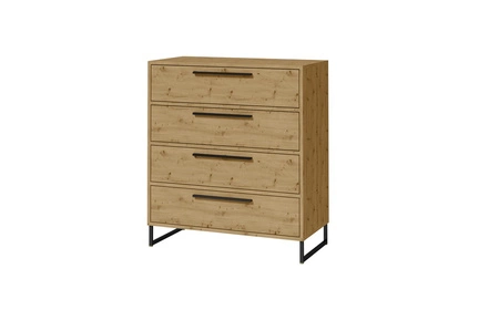 Komoda z szufladami Ariana 80 cm dąb artisan minimalistyczny design stylowa komoda wpisująca się w loftowe i industrialne wnętrza