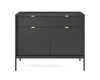 Komoda z szufladami Lovro 104 cm czarna nowoczesny design zachwyci miłośników wyrazistych wnętrz
