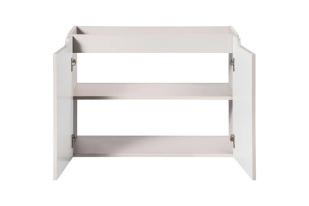 Szafka pod umywalkę Nova 80 cm beżowa funkcjonalna szafka do łazienki gustowne frezowane uchwyty odporność na działanie wilgoci