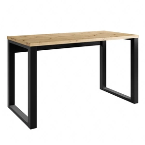 Biurko Maxi MR 130 cm dąb artisan / czarny stylowe biurko do domowego biura lub pokoju młodzieżowego stabilna podstawa w stylu loftowym