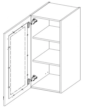 Szafka kuchenna wisząca Scandi 40 GS-90 1F szafka odporna na parę wodną wysoką temperaturę i rozlaną ciecz