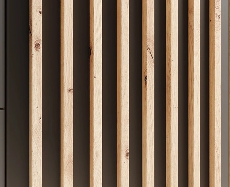 Szafa z lustrem Neri 102 cm dąb artisan / czarny stylowe lamele zdobiące drzwi szafy pojemne szuflady uchwyty krawędziowe