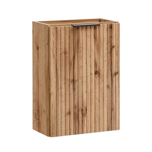 Szafka pod umywalkę Adeel 40 cm dąb wotan elegancka szafka do łazienki odporna na działanie wilgoci i uszkodzenia z ryflowanym frontem