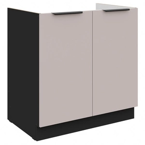 Szafka kuchenna pod zlewozmywak Tarraco 80 ZL 2F BB metalowe uchwyty krawędziowe szafka odporna na działanie wilgoci i uszkodzenia