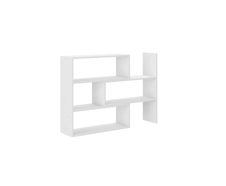 Regał niski Carl biały idealny regał do biura gabinetu lub pokoju nastolatka z możliwością rozsunięcia