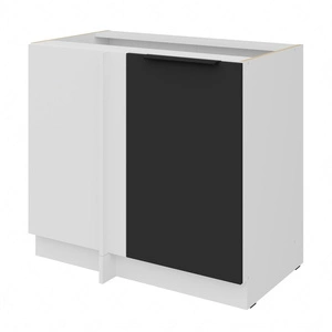 Szafka kuchenna narożna dostawiana Alatri Wh 105 ND 1F BB lewa fronty szafki kuchennej wykończone w technologii anti fingerprint