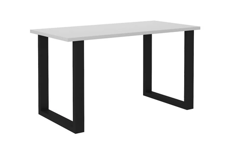 Biurko Makana jasny szary stylowy i funkcjonalny mebel z blatem 28 mm do biura gabinetu lub pokoju młodzieżowego