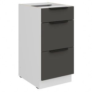 Szafka kuchenna stojąca z szufladami Aversa Wh 40 D 3S BB odporna na uszkodzenia wykończenie frontów w technologii anti fingerprint