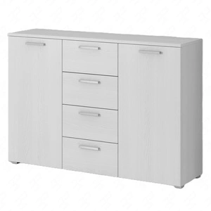 Komoda z szufladami Galaxy 132 cm abisko ash nowoczesny design idealna komoda do salonu sypialni lub biura prosta forma